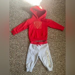 Guess sweat suit size 12 months